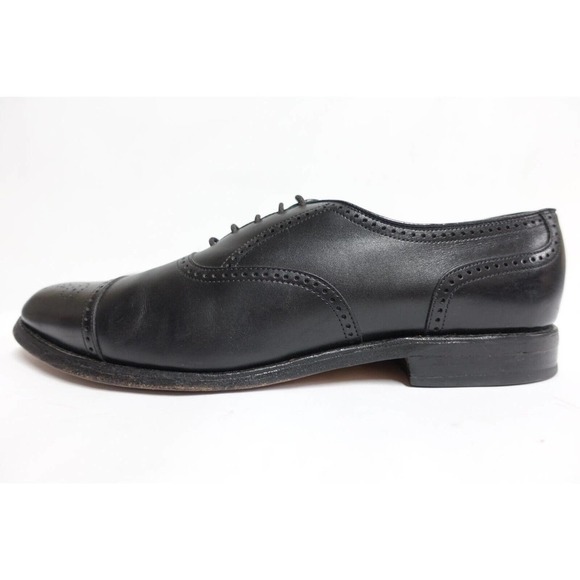 ALLEN EDMONDS Men Dress Shoes Stratton Cap-Toe Brogued Black 11 AAA Extra Narrow main image 5